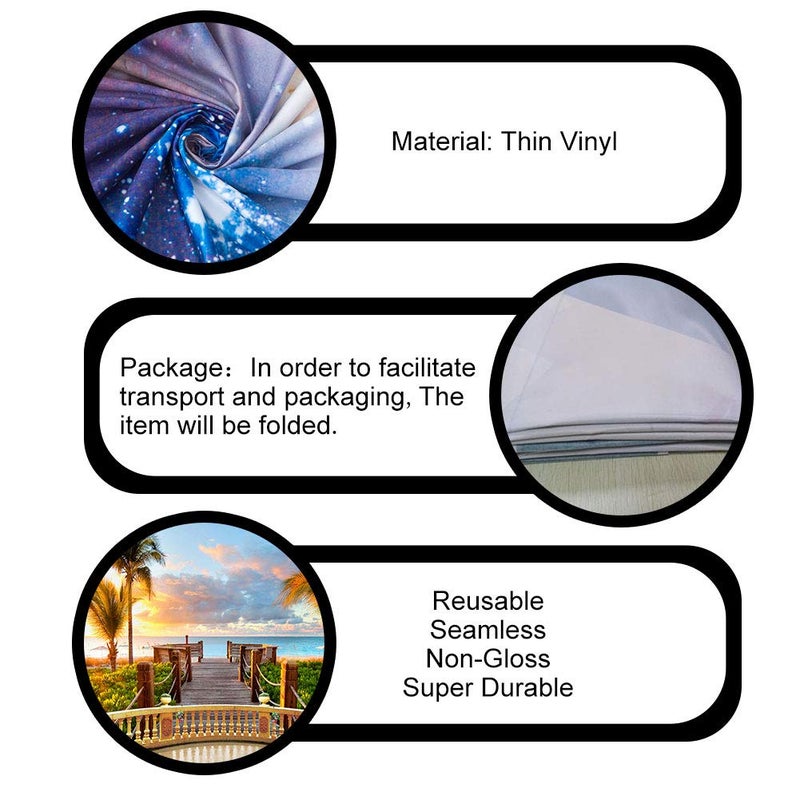 PHMOJEN 7X5ft Tropical Seaside Photography Backdrop Balcony Wood Bridge Vinyl Background Theme Wedding Birthday Party Backdrop Studio Props GEPH015 - Image 4